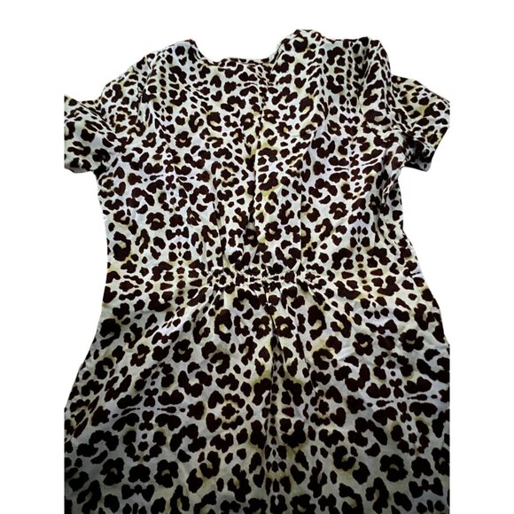 Leopard Print Baby Phat Women's Scrub Top Size S - Picture 3 of 6
